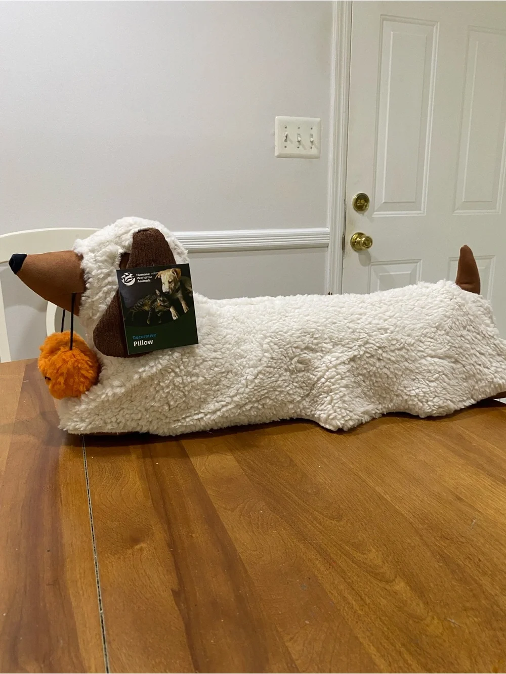 NWT.  Humane World for Animals, Halloween, dachshund pillow.